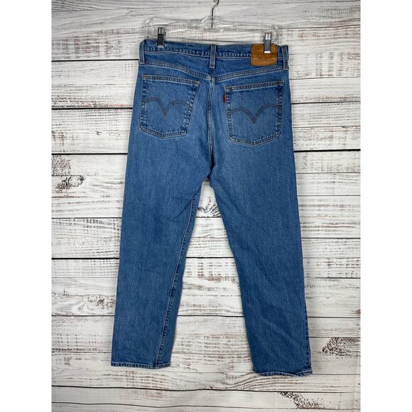 Levi’s Premium Wedgie Straight Jeans size 29 29x28 Stretch High Rise Button Fly - Picture 6 of 11